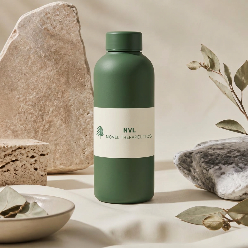 Advanced Mineral-Based Bioactive Complex container beside natural mineral stones