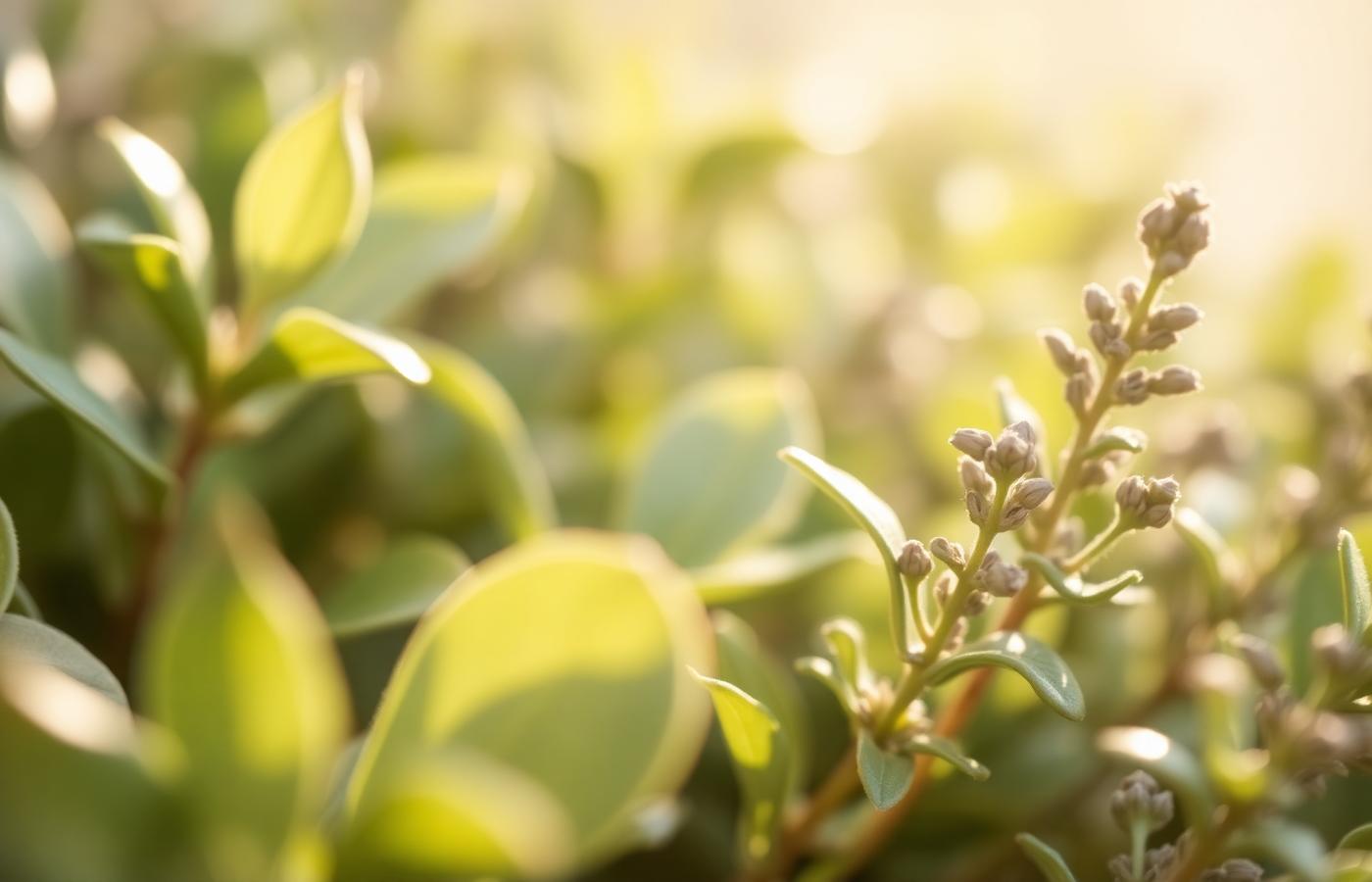 Soft green botanical close-up